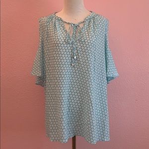 MICHAEL Michael Kors Cold shoulder turquoise Top